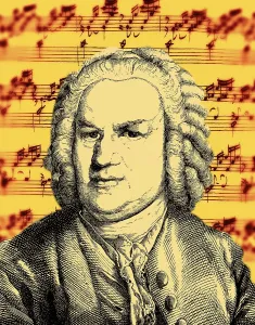 Manuscript, handwritten sheet music by Johann Sebastian Bach
