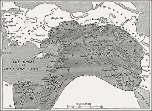 Map of the Assyrian Empire, 1000 BC until 700 BC