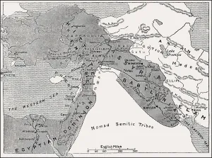 Map of the Babylonian Empire, 1500 BC until 1000 BC