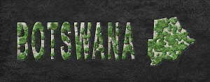 Map of Botswana Reforestation Green Agenda