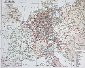 Map of Central Europe after the Peace of Westphalia of 1648