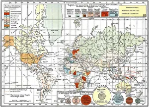Map of colonial empires throughout the world