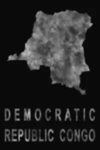 Map of Democratic Republic Congo made of smoke