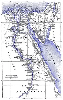 Map of Egypt, 19th century