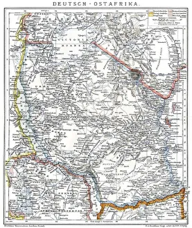 Map of the former German colony of East Africa