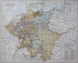 Map of Germany at the outbreak of the French Revolution in 1789