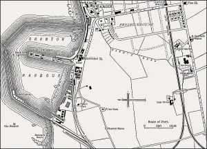 Map of Granton, Edinburgh, Scotland, 19th century