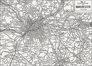 Map of Greater Manchester, England