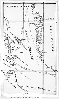 Map, Greenland, Baffin Bay, Labrador