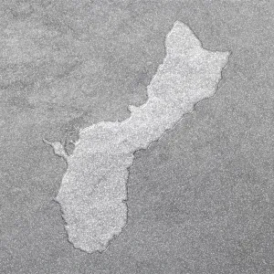 Map of Guam, silver background, map background