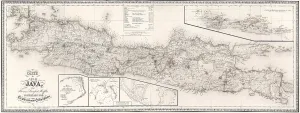 Map of Java, 1817, from History of Java by Sir Thomas Stamford Bingley Raffles
