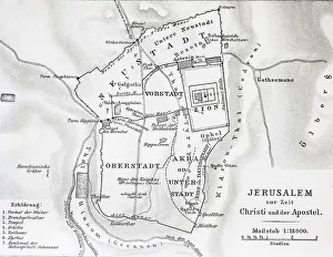 Map of Jerusalem at the time of Jesus Christ