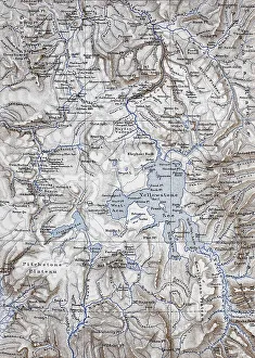 Map, map from the year 1892: Yellowstone National Park