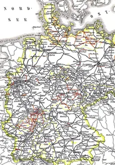 Map, marked state railways marked black