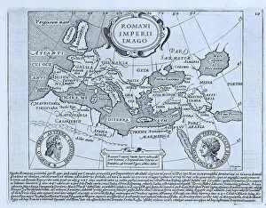 Map of the Roman Empire. The map is signed in the lower right corner by I