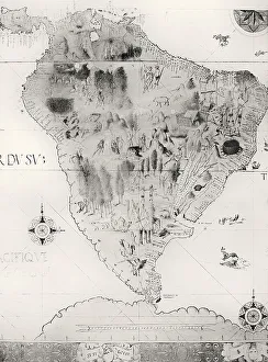 Map of South America, 16th century