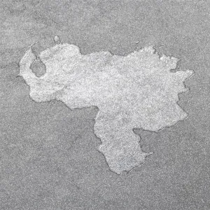 Map of Venezuela, silver background