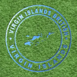 Map of Virgin Islands British, Forest with Water Map