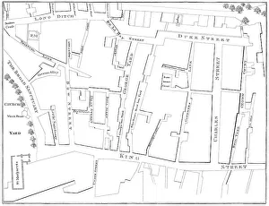 Map of Westminster, London, England, 1740
