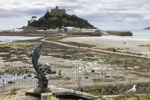 MARAZION, CORNWALL, UK - MAY 11 : View of St Michaels Mount near Marazion Cornwall on May 11