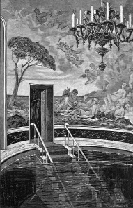Marble pool of King Ludwig II of Bavaria in Schloss Herrenwoerth Castle