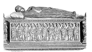 The marble sarcophagus from the VII