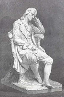 Marble statue of Johann Christoph Friedrich von Schiller