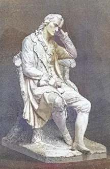 Marble statue of Johann Christoph Friedrich von Schiller
