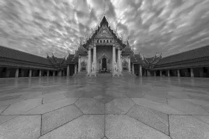 Marble temple, made of Carrara marble