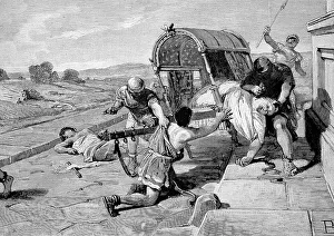 Marcus Tullius Cicero is killed by the soldiers of Marcus Antonius