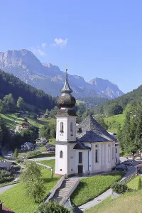 Maria Gern pilgrimage church in the Bavarian Alps in Berchtesgaden