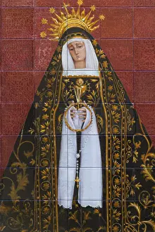 Maria, Mater Dolorosa, tile painting