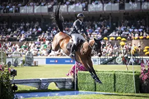 Category Historic EN Prints: Mariano Martinez Bastida of Spain and riding Jup compete in the first round of the 1
