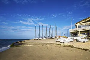 Marina and Beach in Arcachon, Gironde, France