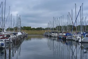 Marina on the Grevelingenmeer, the largest inland saltwater lake in Western Europe