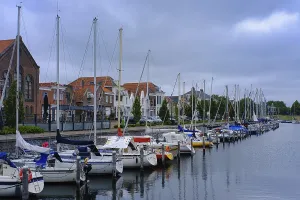 Marina on the Grevelingenmeer, the largest inland saltwater lake in Western Europe