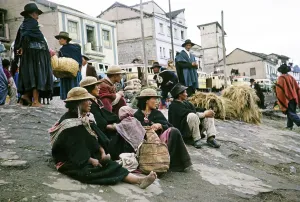 Market of Ambato, Ecuador, South America, 1962, South America