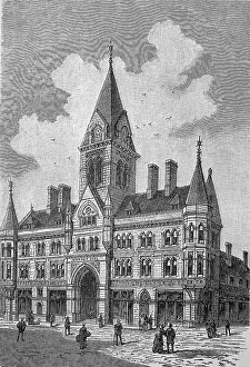 The market hall of Huddersfield in England