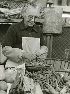 Market hall, Valencia, Spain, historical photograph