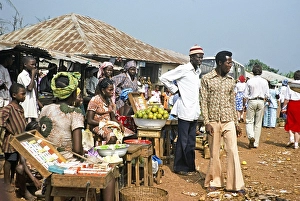 Market at Mile 91, Sierra Leone, West Africa 1978, Africa