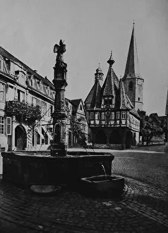 Market place and town hall of Michelstadt