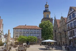 The market square in the historic old town of Rinteln