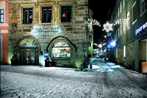 Market square at night, Coburg