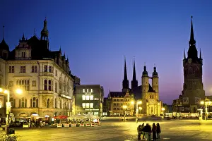 Market square, Red Tower, Halle