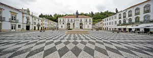 Market square and town hall with the geometric plate patterns