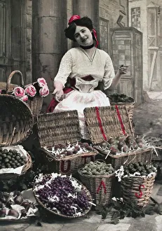 Market woman, fruit and flower seller