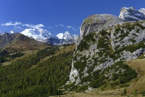 Marmolata Group, Marmolada, seen from the Valparola Pass