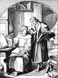 Martin Luther continues the translation of the Bible with the help of Melanchton