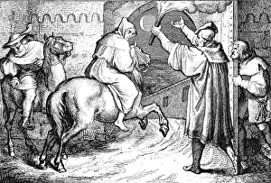 Martin Luther leaves Augsburg on horseback