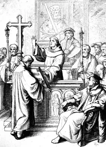 Martin Luther is solemnly conferred the degree of Doctor of Holy Scripture by Karlstadt in 1512